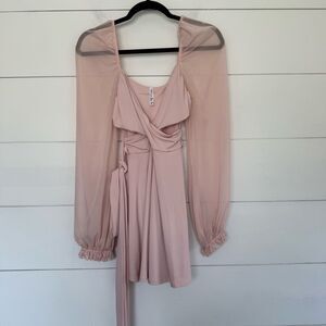 Lucy in the Sky Women’s Medium Blush Pink Wrap Dress